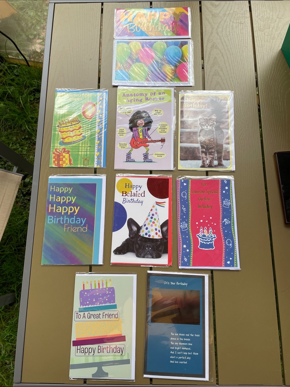 Blank Brand Multicolor Birthday Card Assortment - Pack of 10
